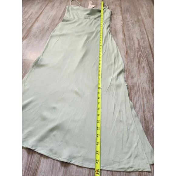 NWT Anthropologie Elyse Slip Dress Maxi Cowl Neck Sleeveless Mint Green Sz XS - Picture 12 of 14